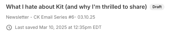 Kit broadcasts internal note workaround screenshot